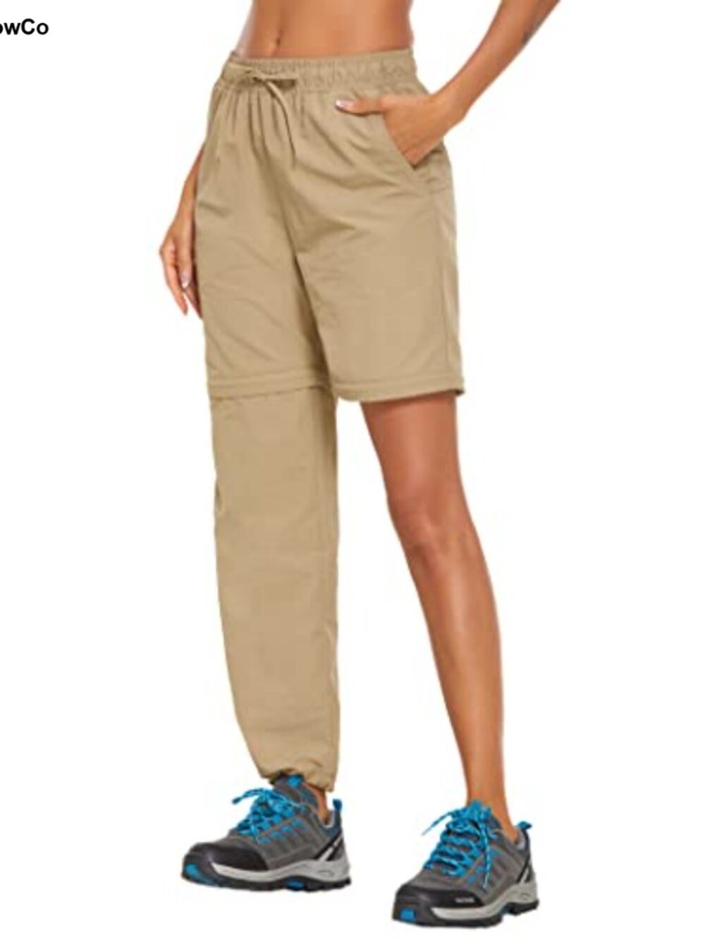 Women's Hiking Zip Off Pants Waterproof Convertible Lightweight Camping